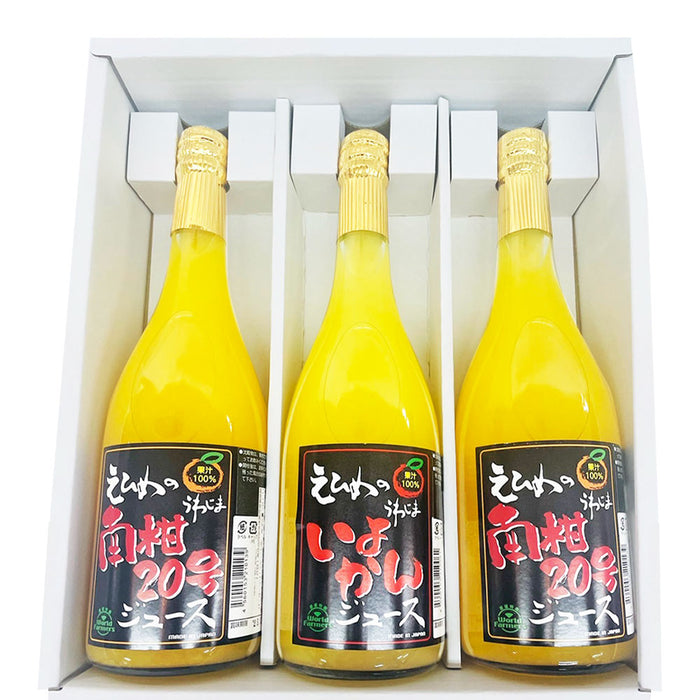 えひめの南柑20号ジュース2本・えひめのいよかんジュース1本セット