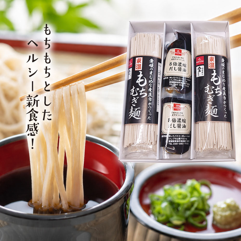 もちむぎ麺セット8人前【A-005】 — いしづち山麓マルシェ
