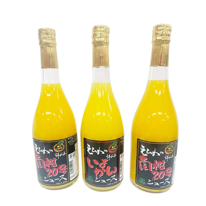 えひめの南柑20号ジュース2本・えひめのいよかんジュース1本セット